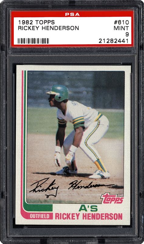 Rickey Henderson, also known as "Man of Steal," is a former MLB left fielder who played for nine different teams from 1979-2003. . 1982 topps rickey henderson